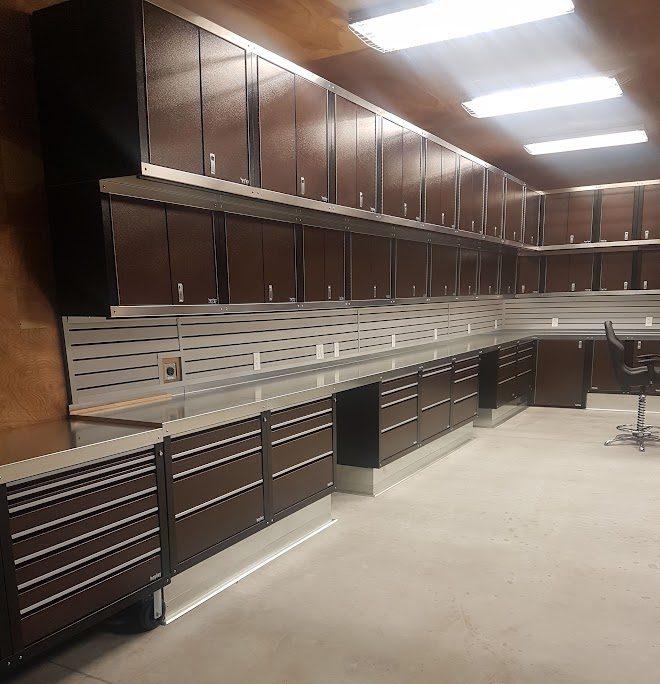 Brown Garage with Furniture